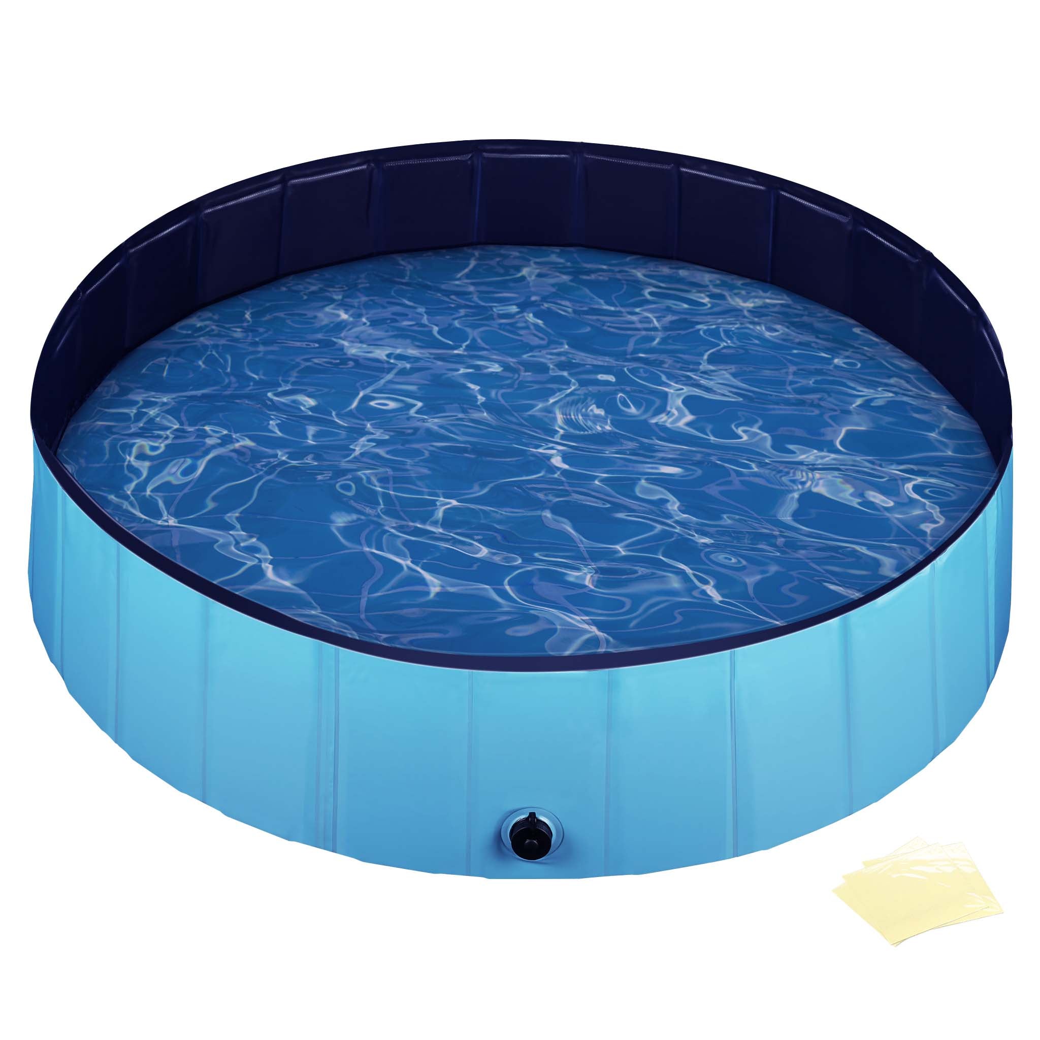 Fudajo Piscina per cani 120 x 30 cm, antiscivolo, piscina pieghevole per cani in PVC, portatile, con bordi rinforzati