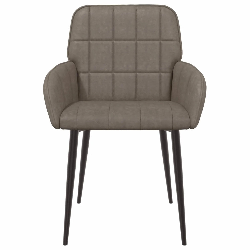 Sedie da pranzo 4 pcs Similpelle Grigio 56,5 x 50 x 86 cm 3428187