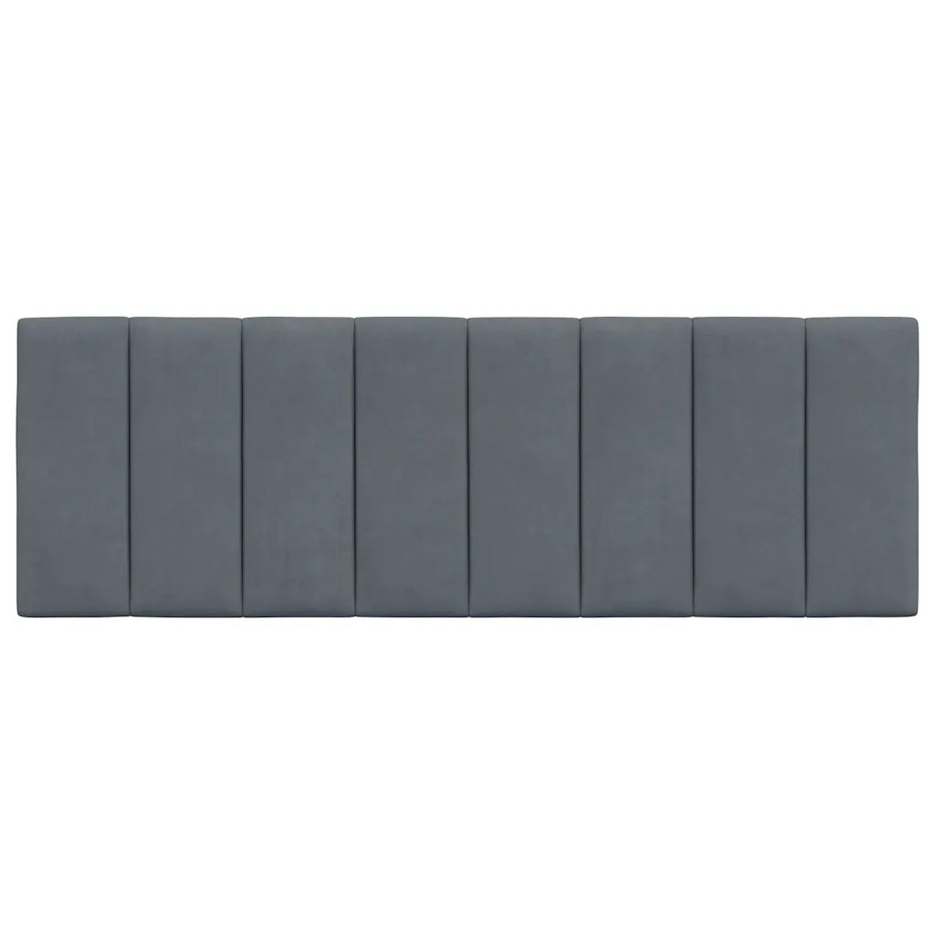 Cuscino Testiera Hanko Grigio Scuro 120 cm in Velluto CFW7488917