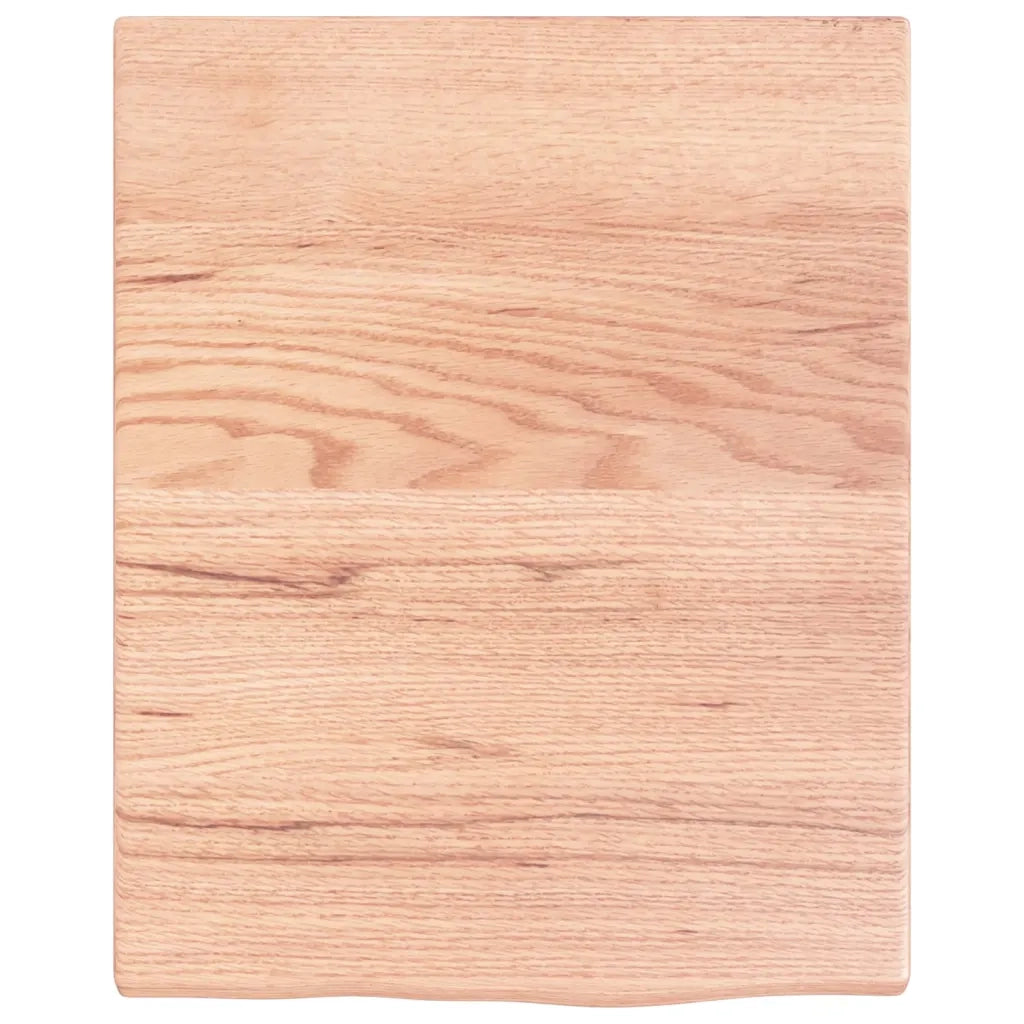 Ripiano Muro Marrone Chiaro 40x50x2 cm Massello Rovere Trattato 363632