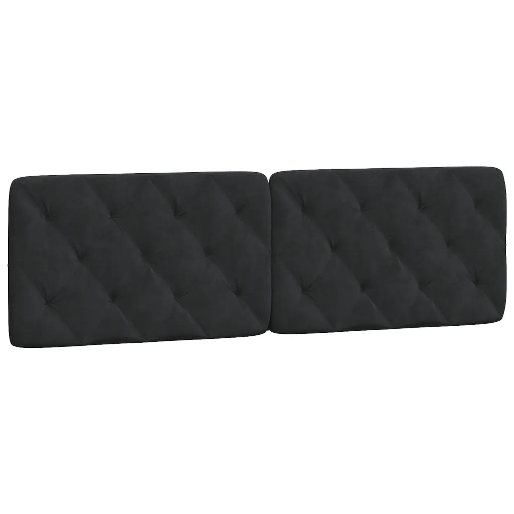 Giroletto con LED senza Materasso-Struttura Letto Nero 160x200 cm in Velluto