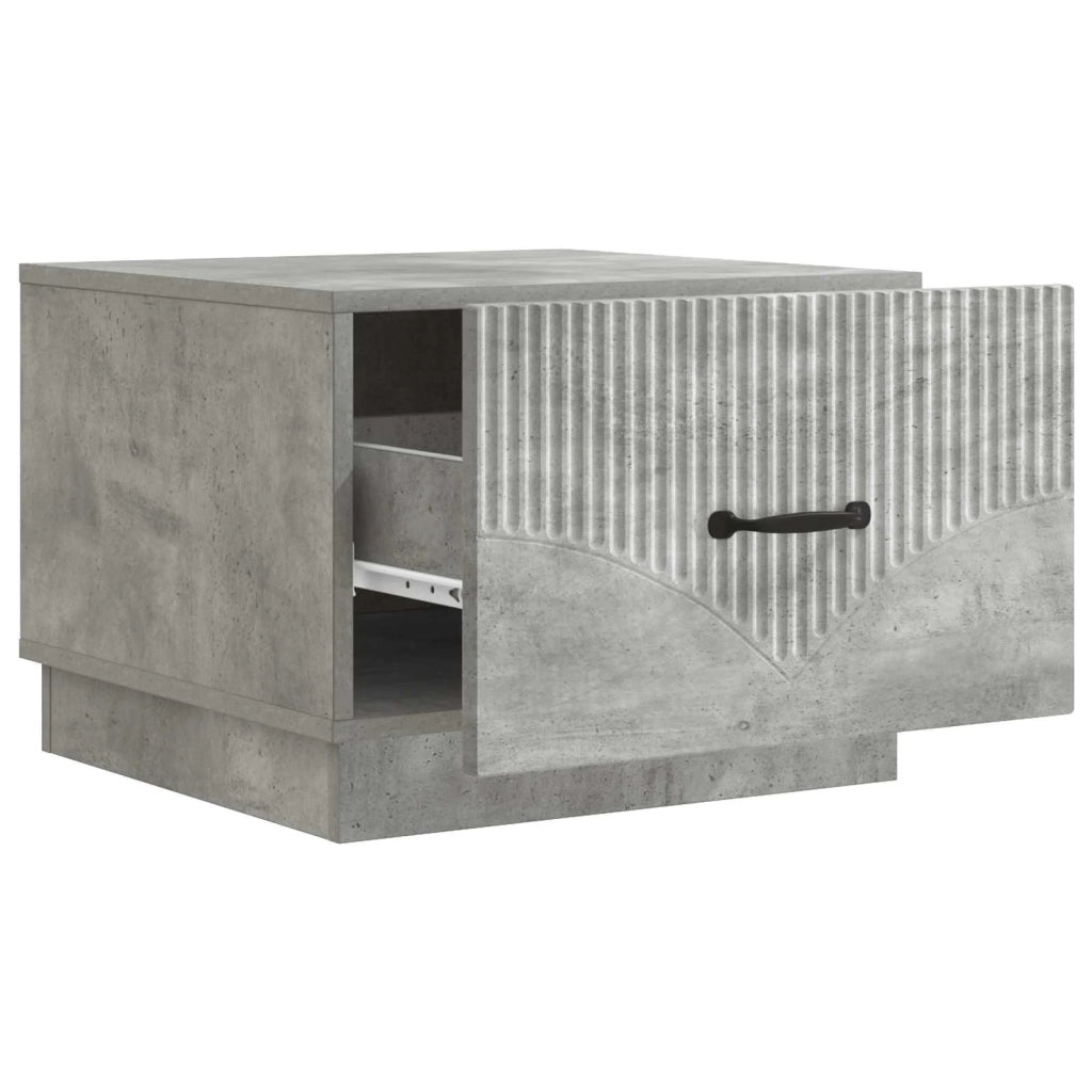 Tavolino da salotto con cassetto Grigio Cemento 49 x 50 x 37 cm