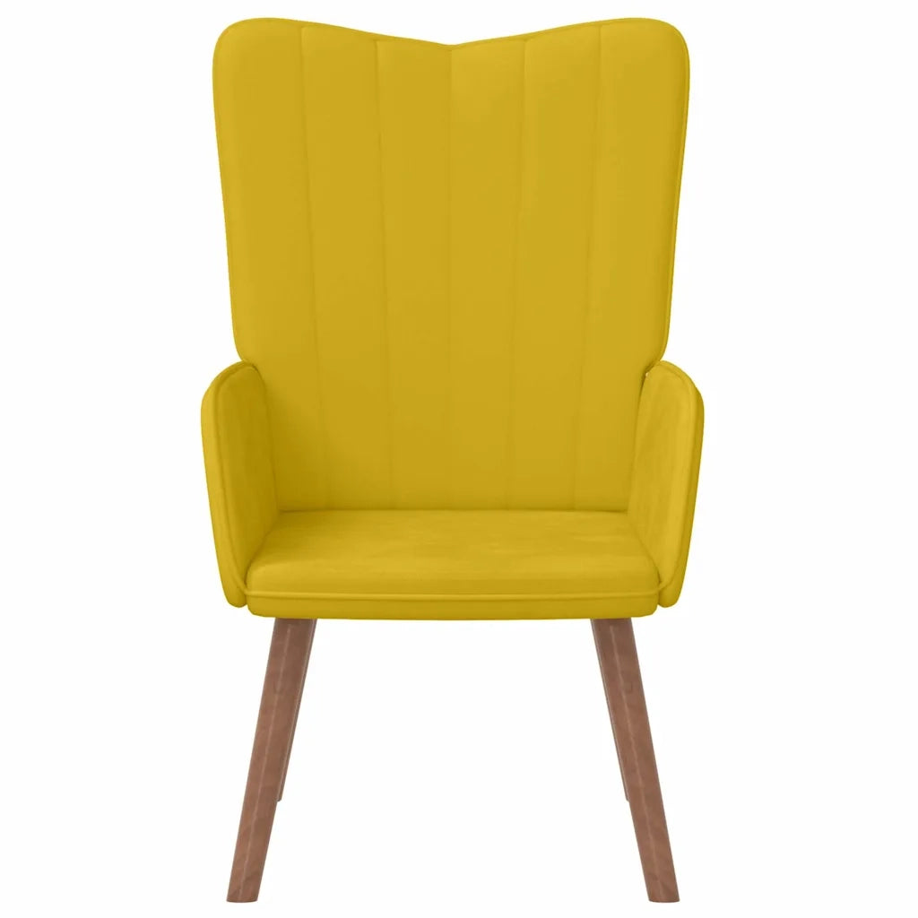 Divano Sedia-Poltrona Relax Giallo Senape in Velluto 191766