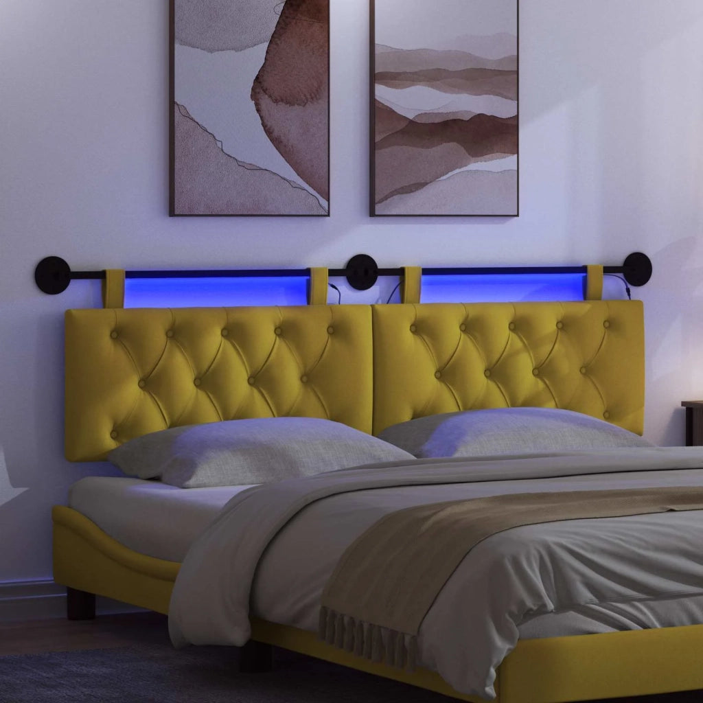 Testiera sospesa Con luce LED Giallo Velluto 3424672