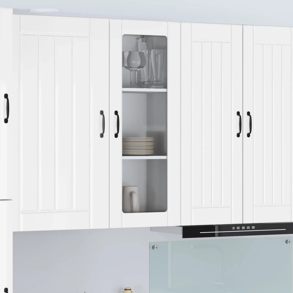 Pensile da cucina | Mobile in vetro da parete LUCCA Bianco Lucido 40 x 31 x 100 cm