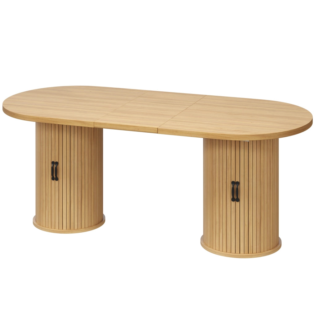 TAVOLO DA PRANZO Allungabile 150-190x80x75 cm Naturale MDF e Metallo