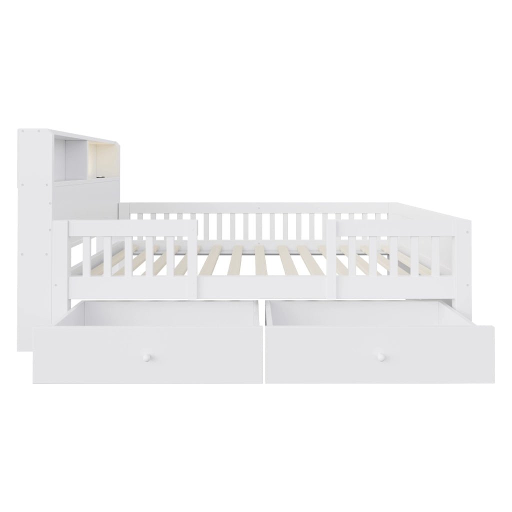 LETTO multifunzione 90x190 cm bianco in legno di pino