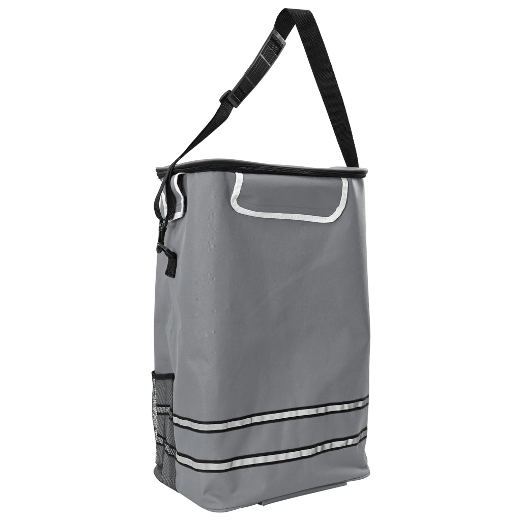 Carrello della spesa  con ruote e manico regolabile Grigio 40 L