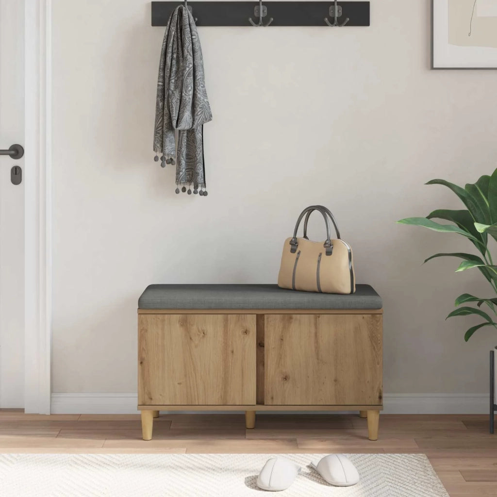 Panca per ingresso con porta Rovere Artigianale 80 x 38 x 46 cm 891535