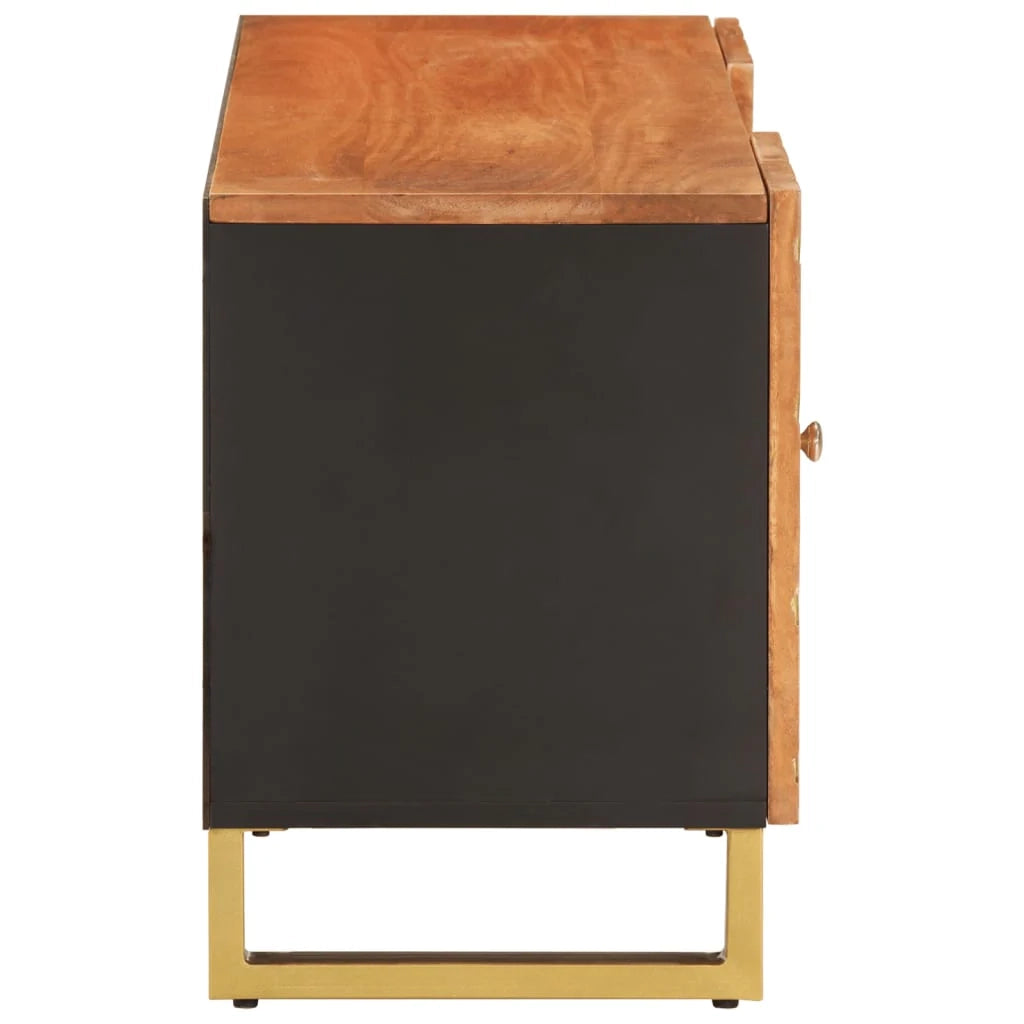 Mobile TV multimediale scaffale per televisione televisore buffet sala da pranzo soggiorno camera da letto e 105 x 33,5 x 46 cm in legno massello legno di mango marrone 02_0027593