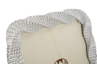 Cornice Bead Silver 25x2,2x30,2 cm in Poliresina e Vetro