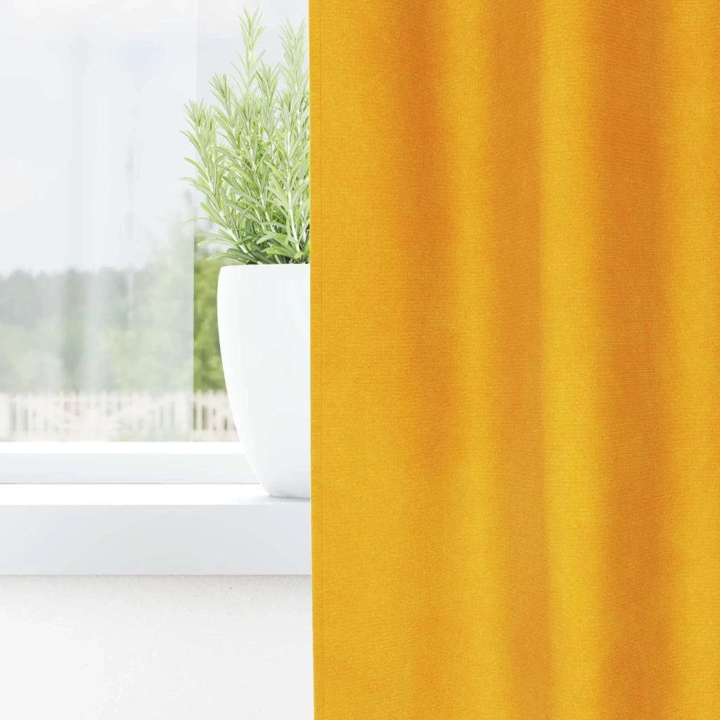 Tende oscuranti 2 pcs Giallo senape 140 x 175 cm Velluto 4107279
