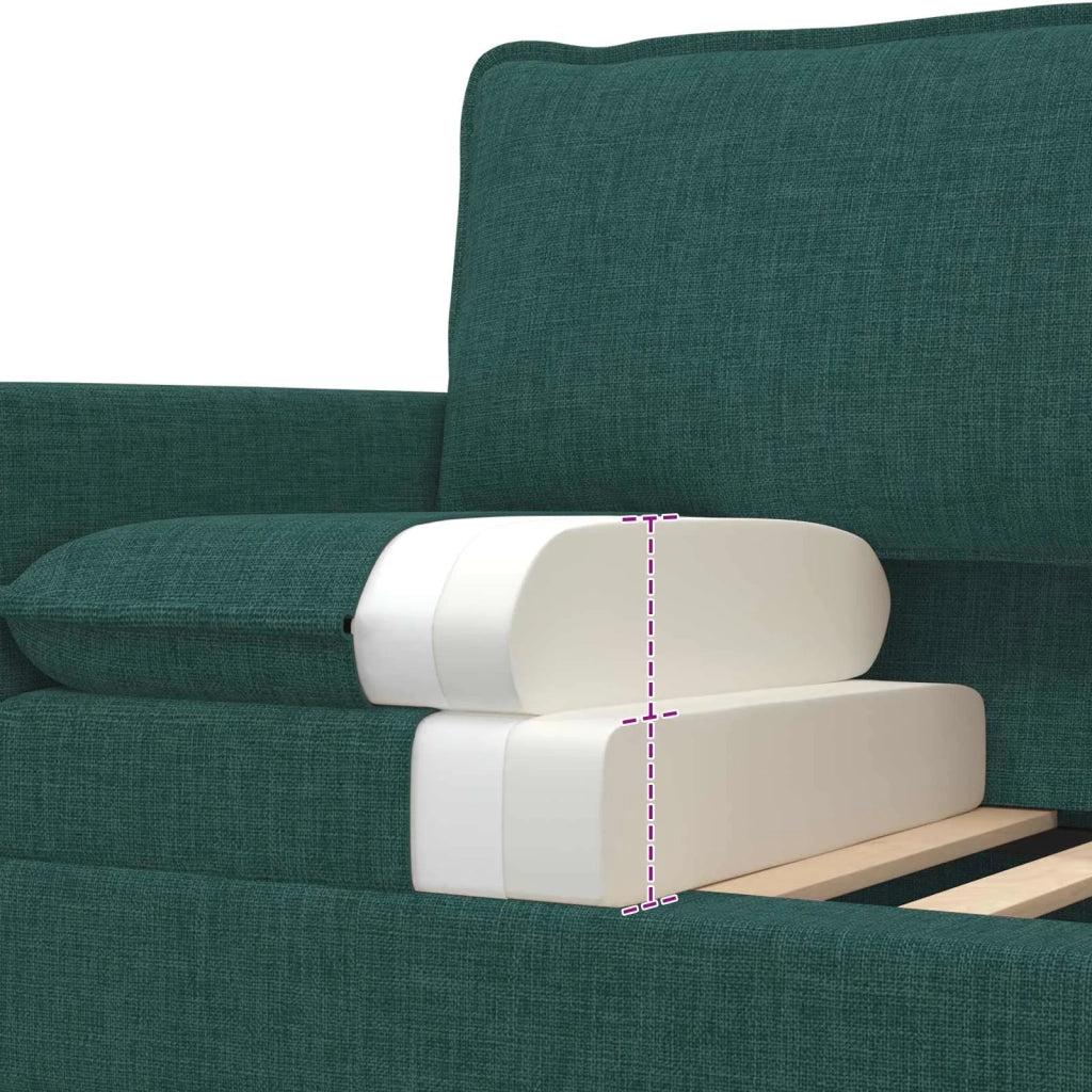 Set di divani 2 pz Verde Scuro Tessuto 3417021