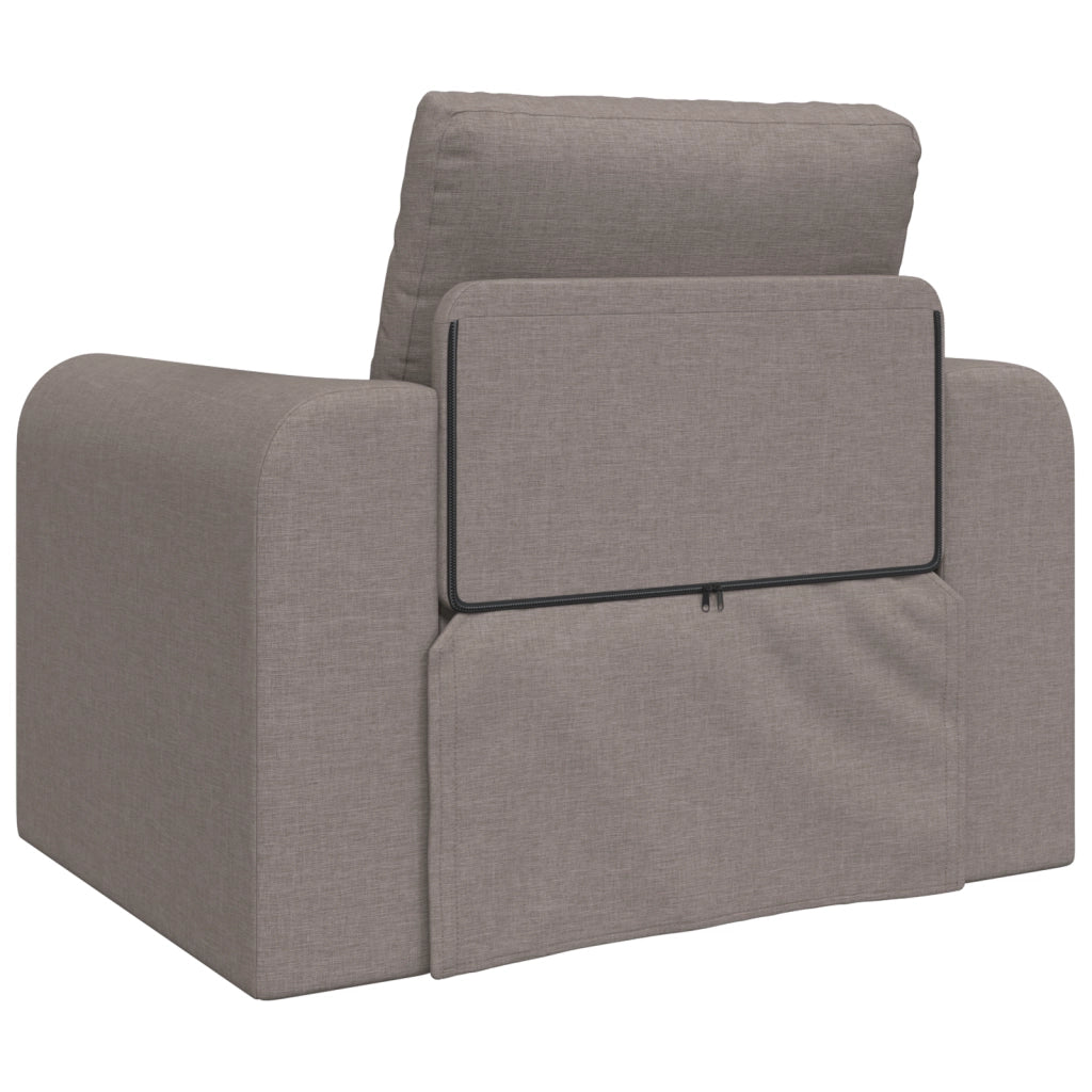 Divano Letto a Pavimento 2-in-1 Tortora 98x71x83 cm Tessuto