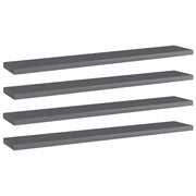Ripiani Libreria 4 pz Grigio Lucido 60x10x1,5 cm in Truciolato cod mxl 59272
