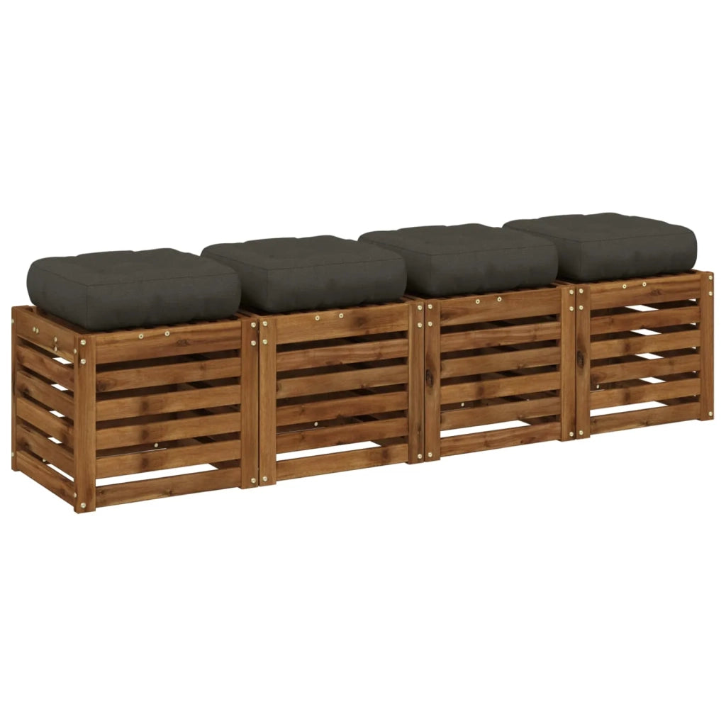 Cuscini per Sedia in 4 Pezzi VIANEN 4 pcs 100% Poliestere 953465