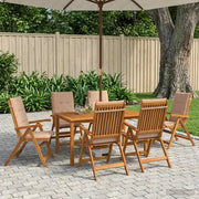 Set da pranzo da giardino 7 pezzi Naturale 3434574