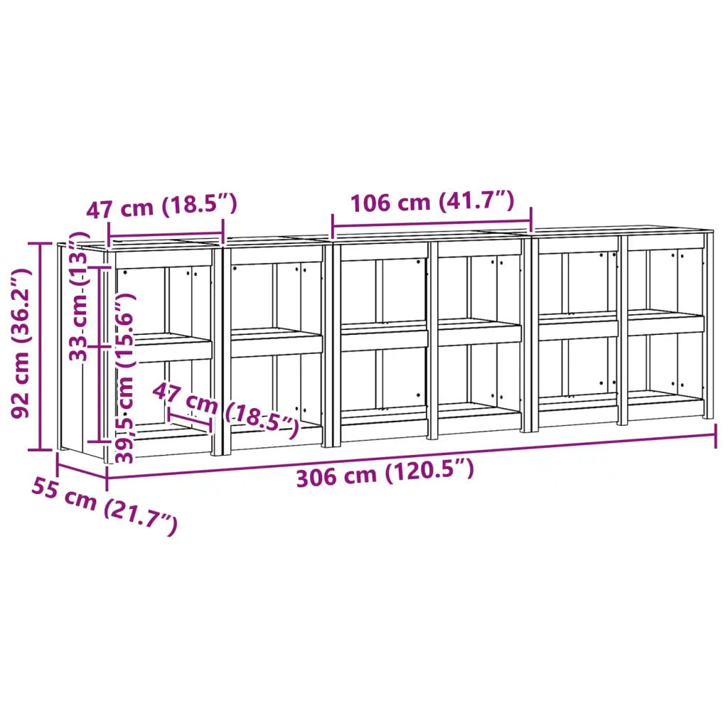 Mobile da cucina da esterno MEPPEL 4 pz Bianco 3443810