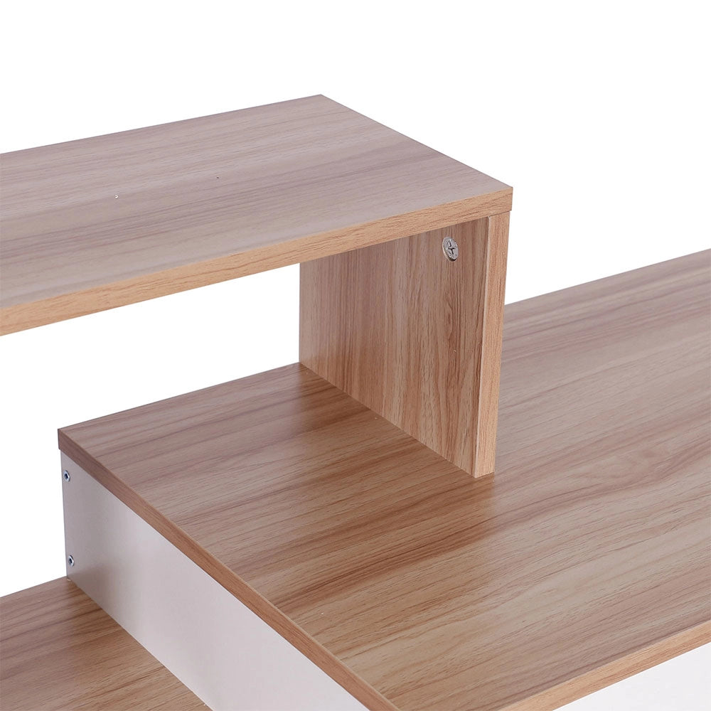 Scrivania Libreria 4 Ripiani Tavolo Porta Pc Computer Legno Casa Ufficio Noce