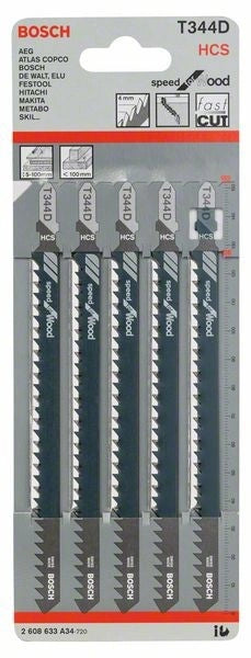 2608633A34 - Set 5 lame per seghetto alternativo T 344 D Speed for Wood