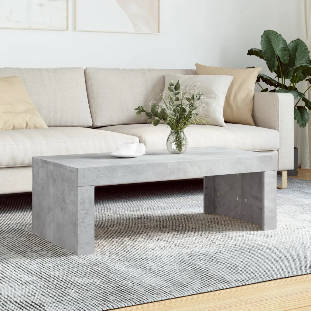 Tavolino salotto | Tavolino da caff¨¨ | Tavolino da Soggiorno Grigio Cemento 102x50x36 cm Legno Multistrato