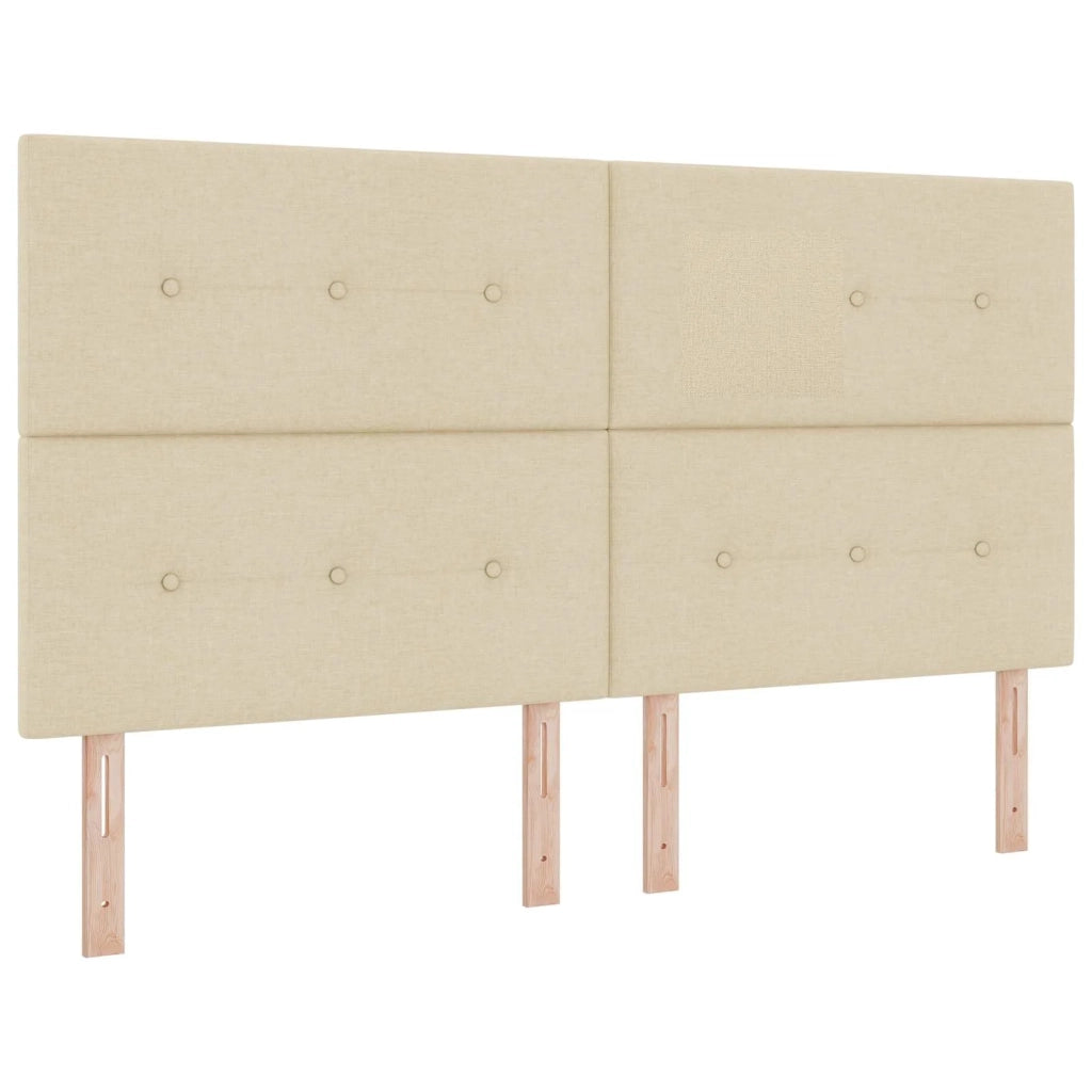 Letto con contenitore e materasso Crema 180 x 200 cm Tessuto 3459523