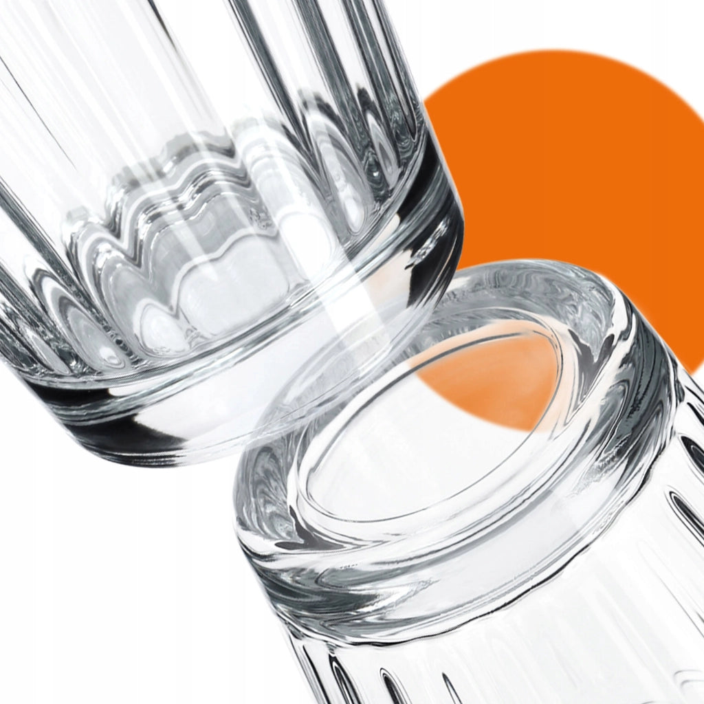 Caraffa in vetro KADAX per bevande da 1,1 l + 6 bicchieri da 360 ml per succhi di frutta