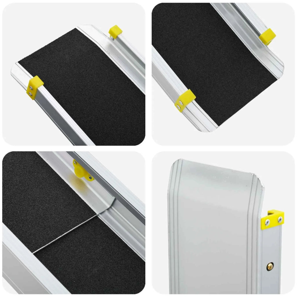 Ramp for Wheelchair 270 kg 2 pcs Nero 152 x 19 x 5,5 cm