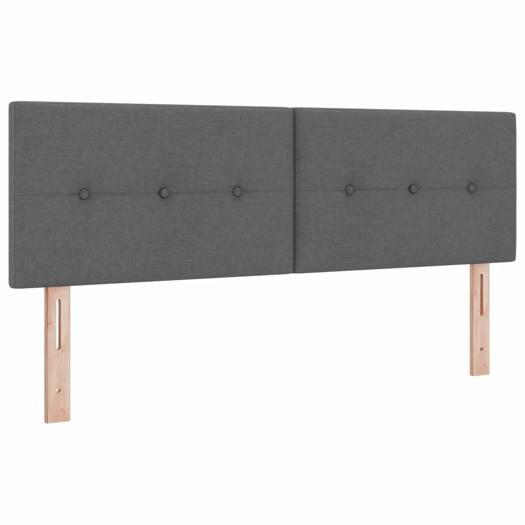 Letto box spring con materasso Grigio Scuro 140 x 190 cm 3451462