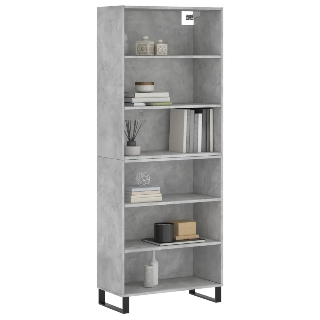 Credenza | Madia | Buffet da pranzo | Armadio da pranzo Grigio Sonoma 69,5x32,5x180 cm Legno Multistrato