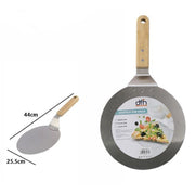 Trade Shop - Pala Spatola Per Pizza Manico In Legno Paletta Tagliere Tondo 44 X 25,5 Cm 74184 -