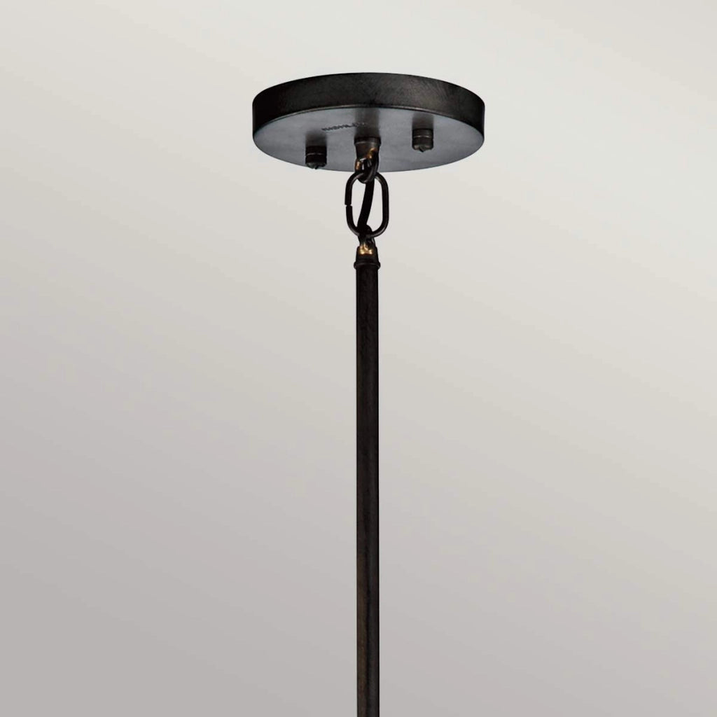 Lampada sospesa acciaio grezzo Rocklyn Kichler 6xE27