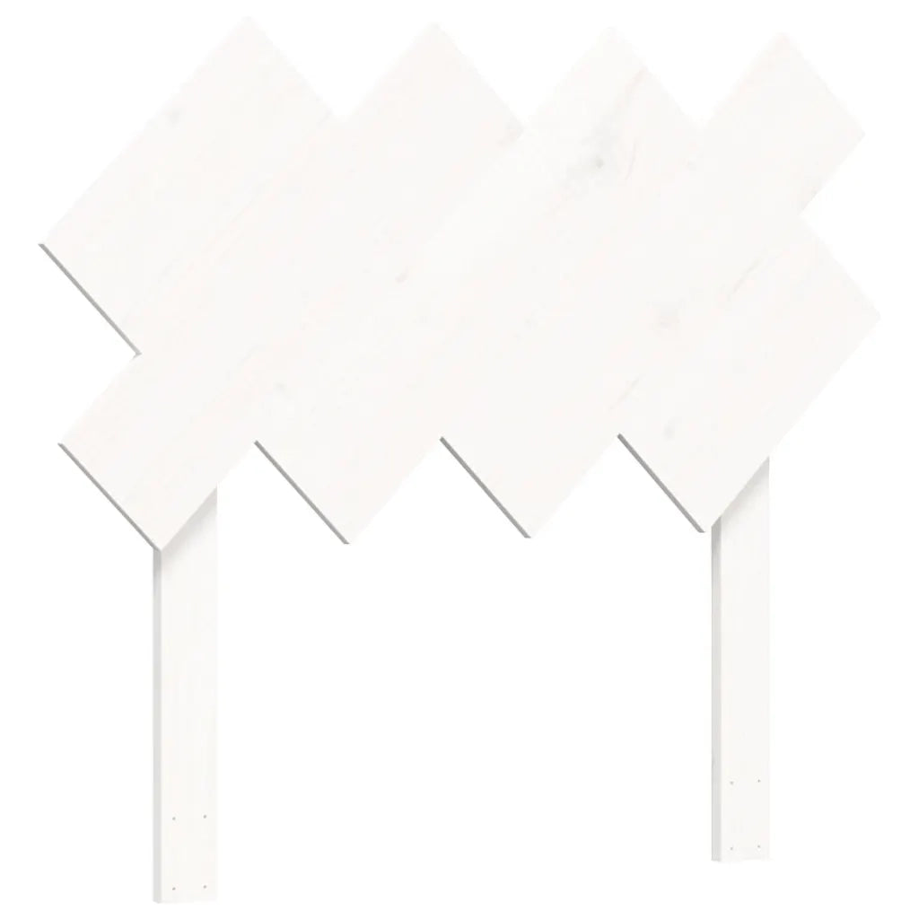 Letto per Anziani con Testiera Bianco Single in Legno Massello 3195512