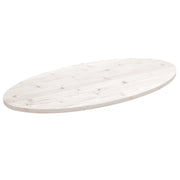Piano Tavolo Bianco 100x50x2,5 cm Legno Massello di Pino Ovalecod mxl 72136