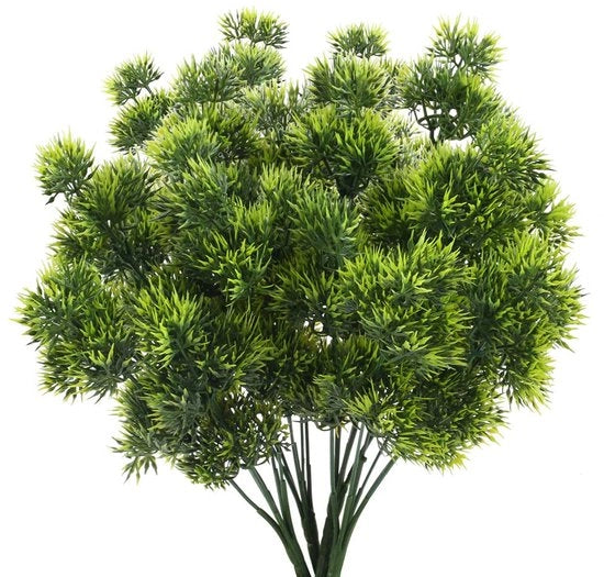 4 pezzi di piante artificiali di dennentak, piante artificiali in plastica per decorazione di piante, piante artificiali per interni ed esterni, decorazione di vaso per balcone, giardino, veranda, lato estivo.