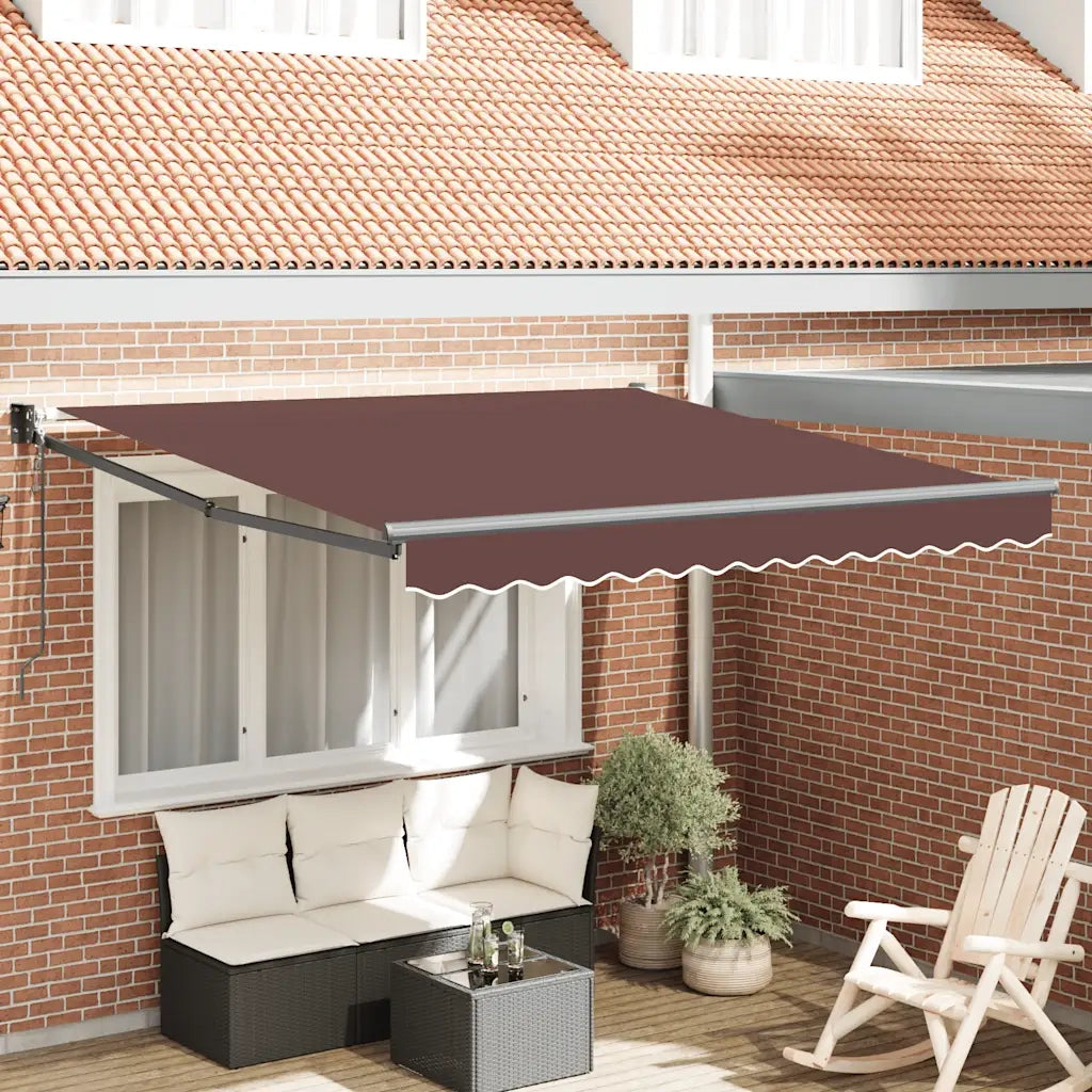 Tenda da Sole Retrattile Automatica Marrone 300x250 cm 3215713
