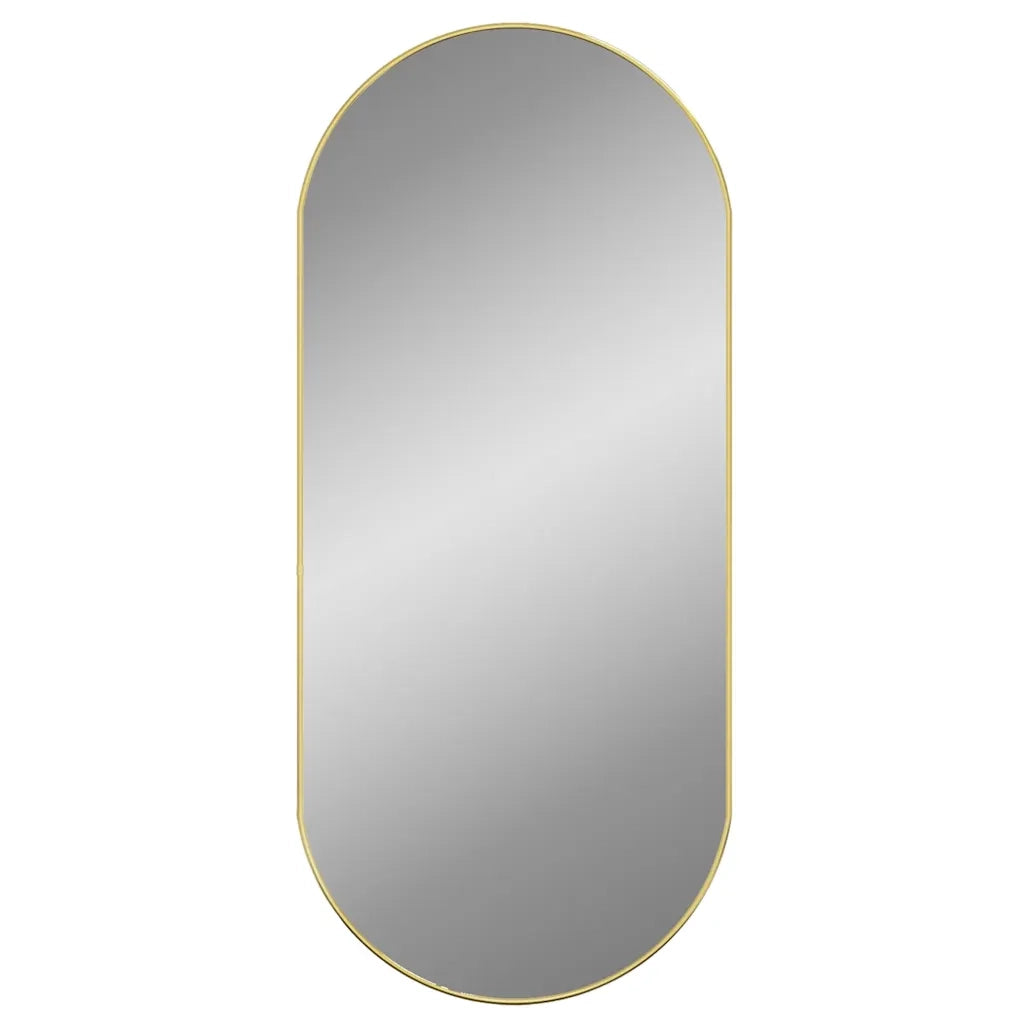 Specchio da Parete | Specchio decorativo Dorato 100x45 cm Ovale