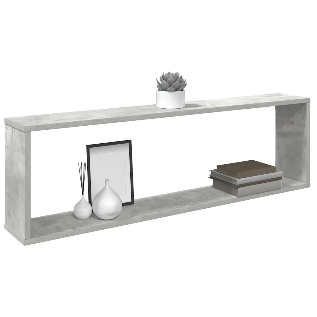Mensole a Cubo 2 pz Grigio Cemento 100x15x30 cm in Truciolato cod mxl 51865