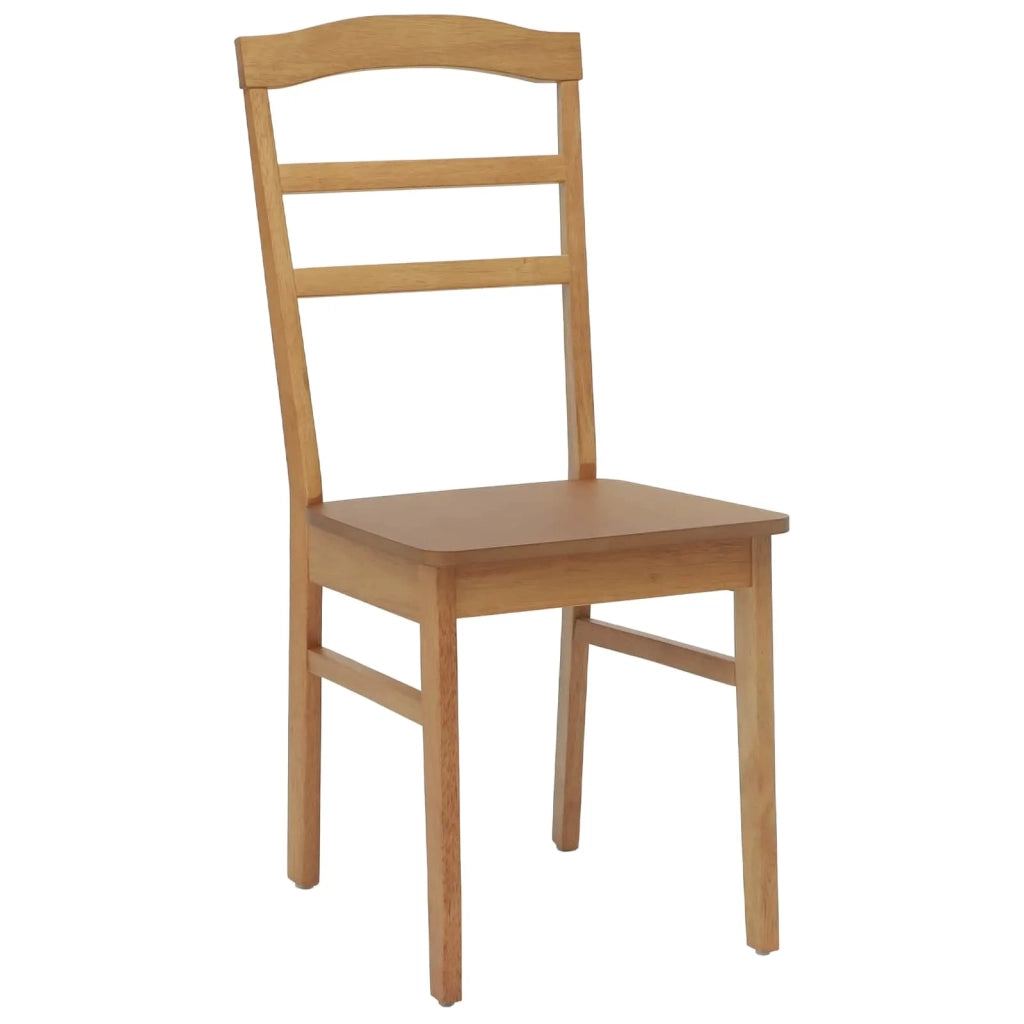 Sedia da pranzo 2 pcs Naturale Legno di gomma solido