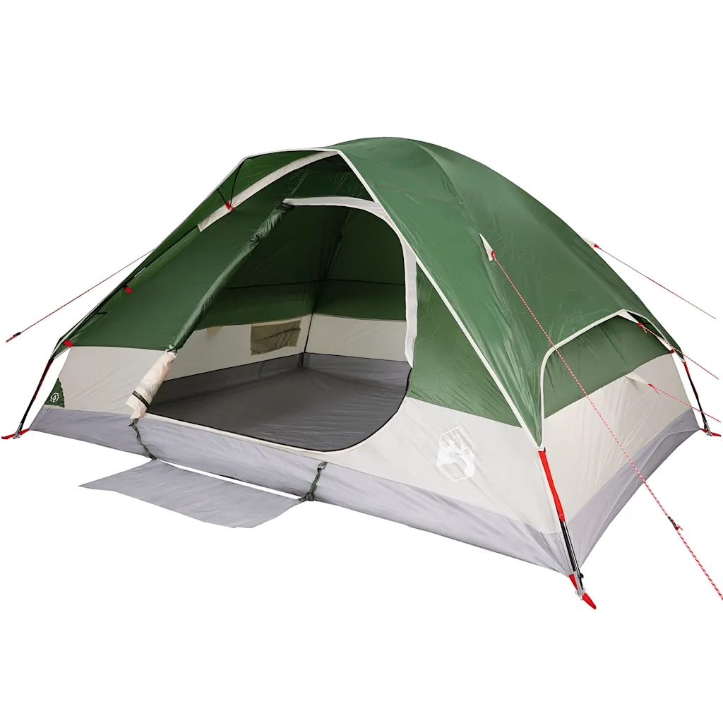 Tenda da Campeggio | Tenda Familiare a Cupola per 6 Persone Verde Impermeabile