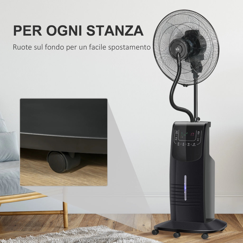 Ventilatore Nebulizzatore con Telecomando ¨C zephmum ¨C Nero 44.5x135cm 3.1L