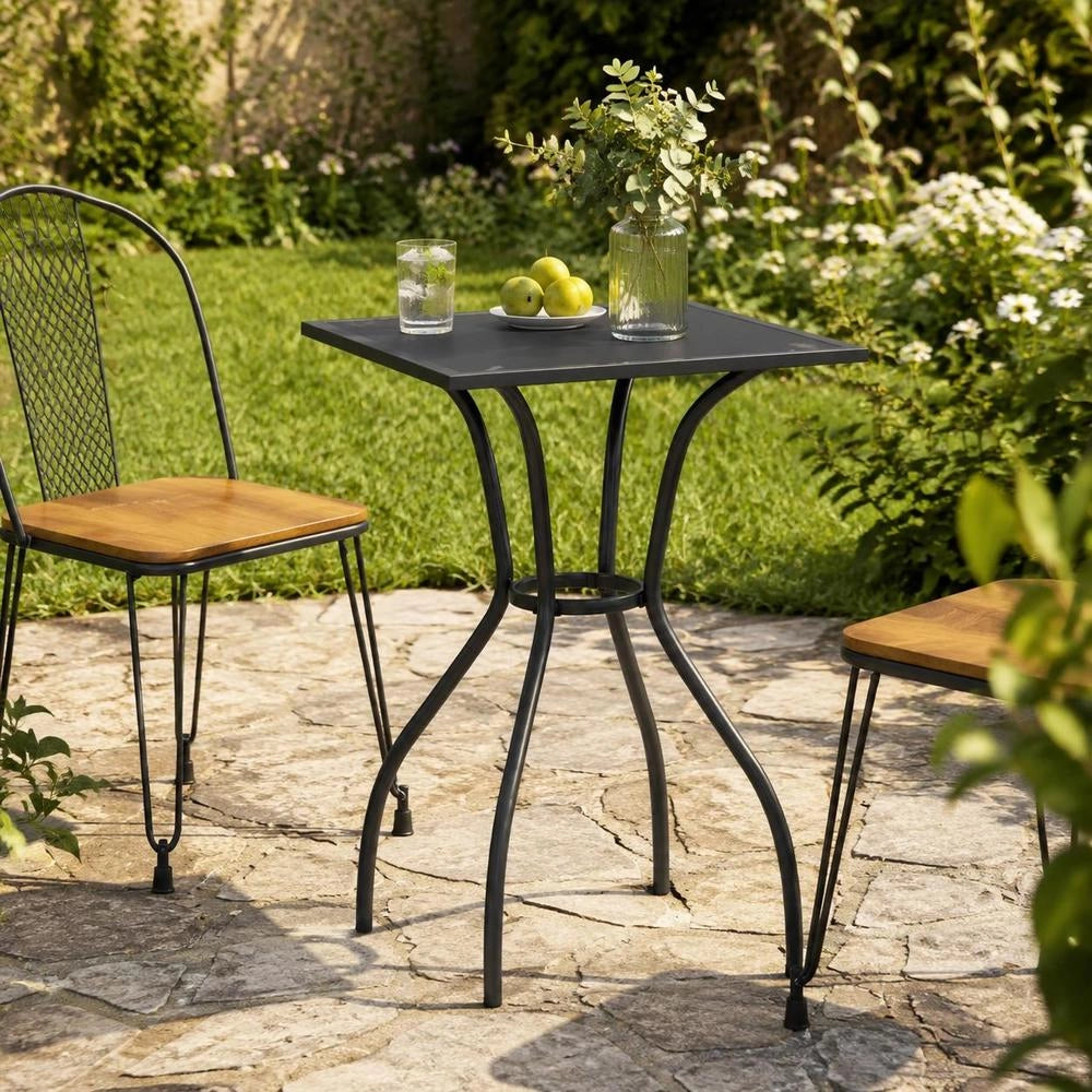 Garden Table Anthracite 50x50x72 Cm Steel Mesh