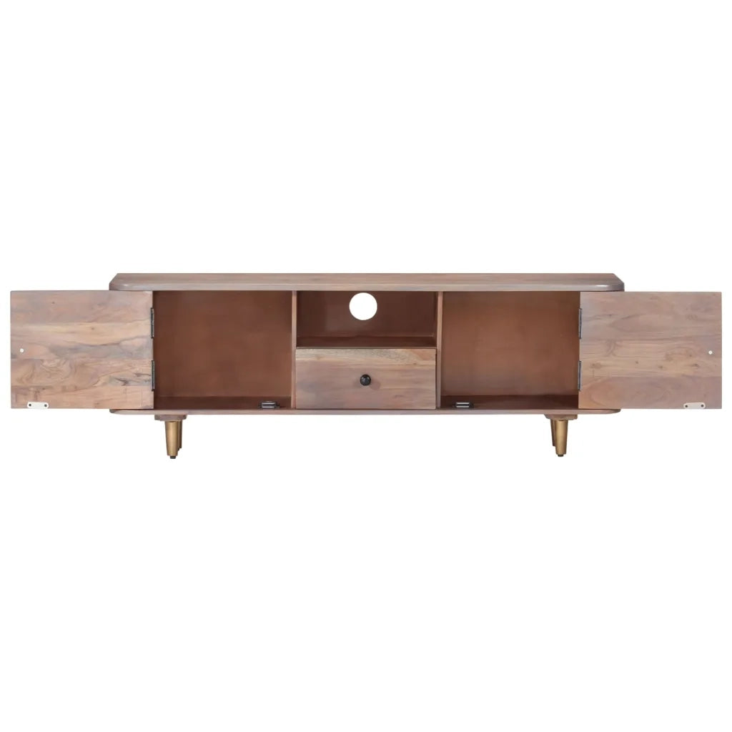 Mobile Porta TV 118x30x40 cm in Legno Massello di Acacia 322684