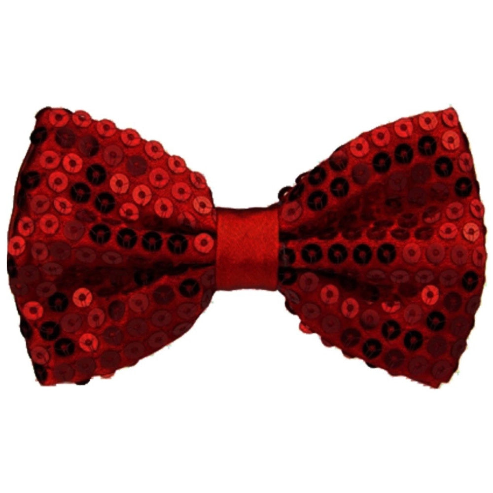 Trade Shop - Papillon Paillettes Bordeaux Paillette Raso Cravattino Farfallino Cravatta -
