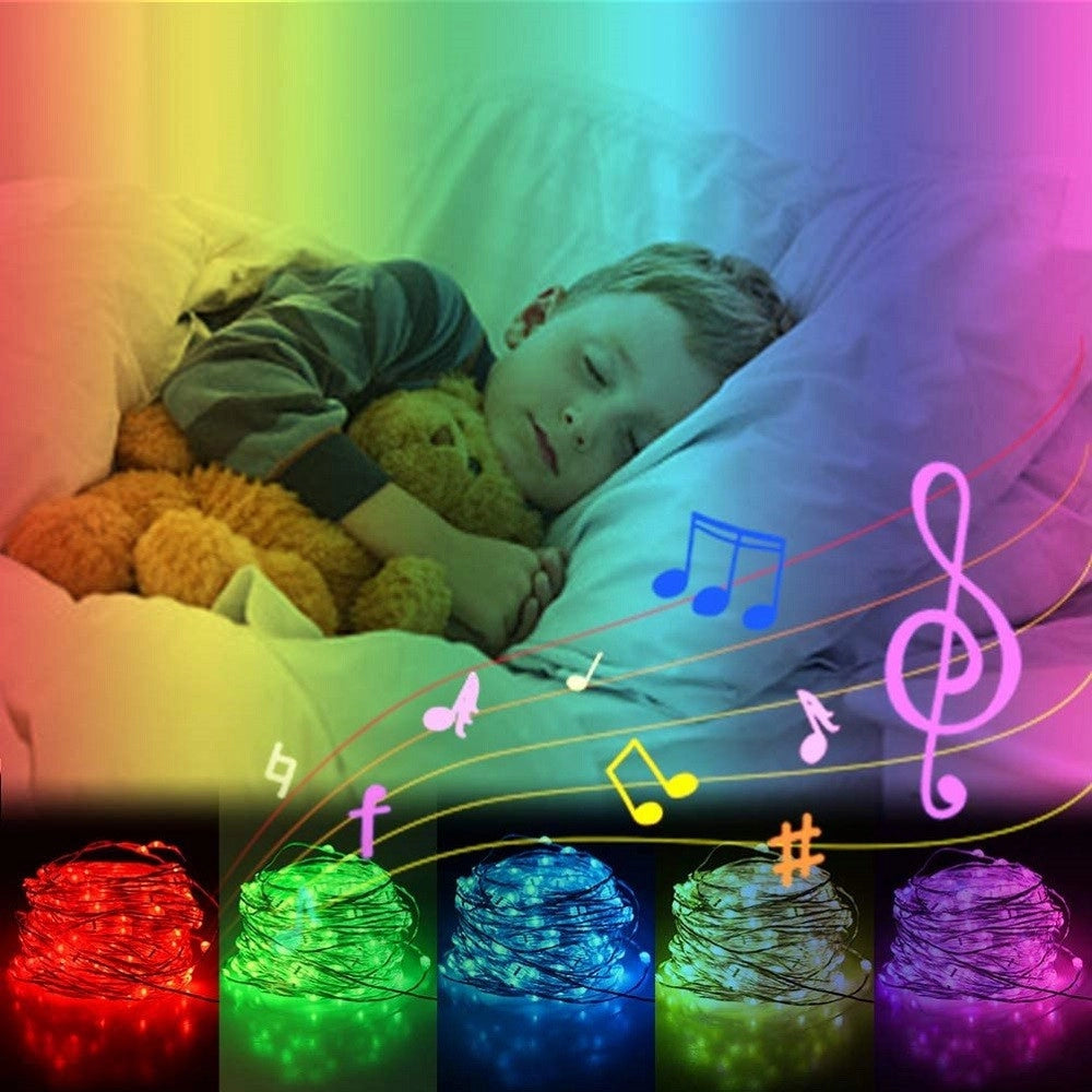 Trade Shop - Luci Natalizie A Strisce Led App 10mt Usb Bluetooth Decorative Per Albero Natale -