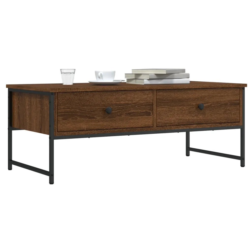Tavolino salotto | Tavolino da caff¨¨ | Tavolino da Soggiorno Rovere Marrone 101x49x39,5cm Legno Multistrato