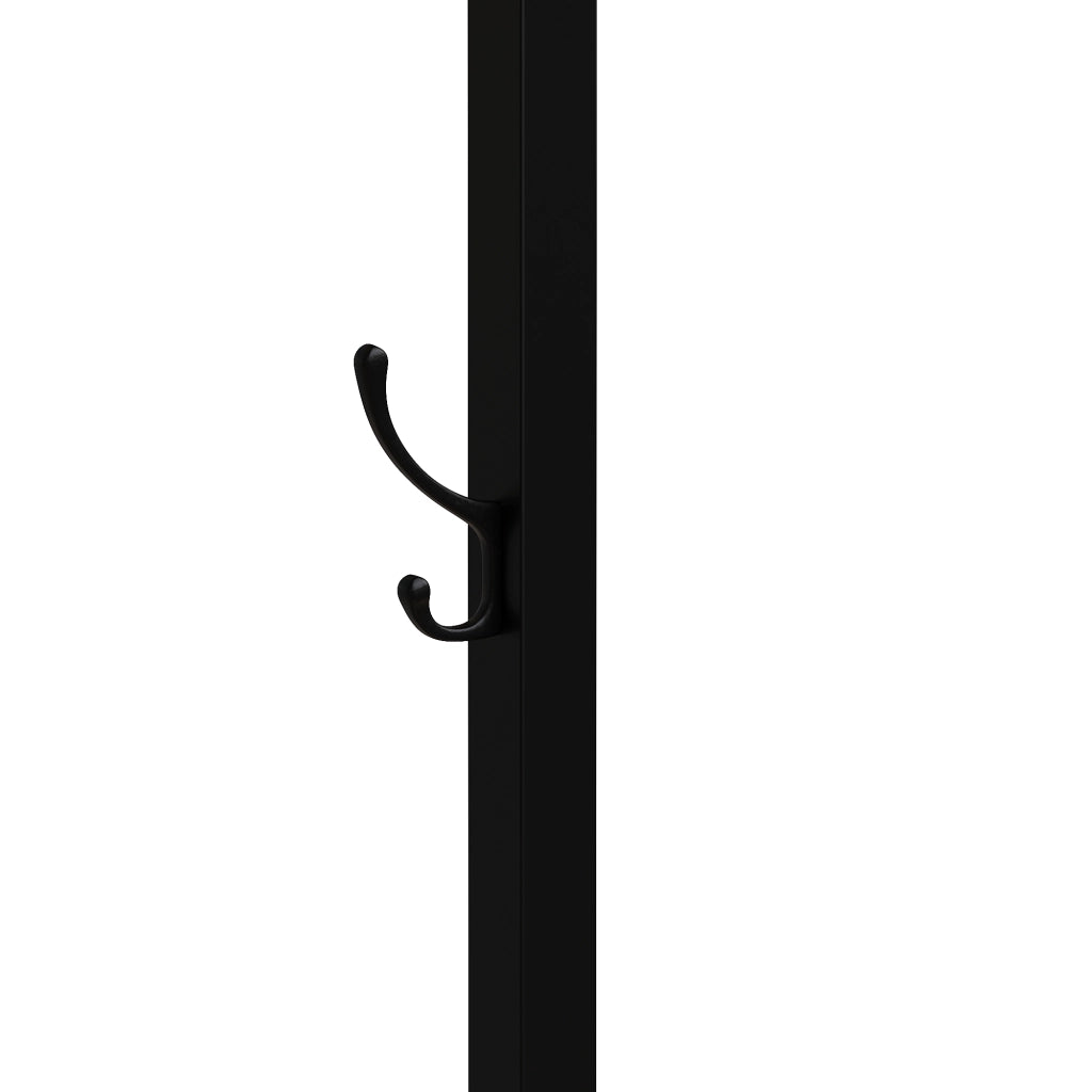 MOBILE DA CUCINA con piano di lavoro 107x62x183 cm Nero MDF e metallo