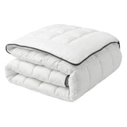 Piumino in cotone Japara bianco misura singola 135 x 200 cm trapuntato biancheria da letto camera da letto