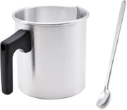 Crucibolo per Cera 1,2L - Crucibolo per Cera con Manico e Cucchiaio Resistente al Calore per Artigianato DIY