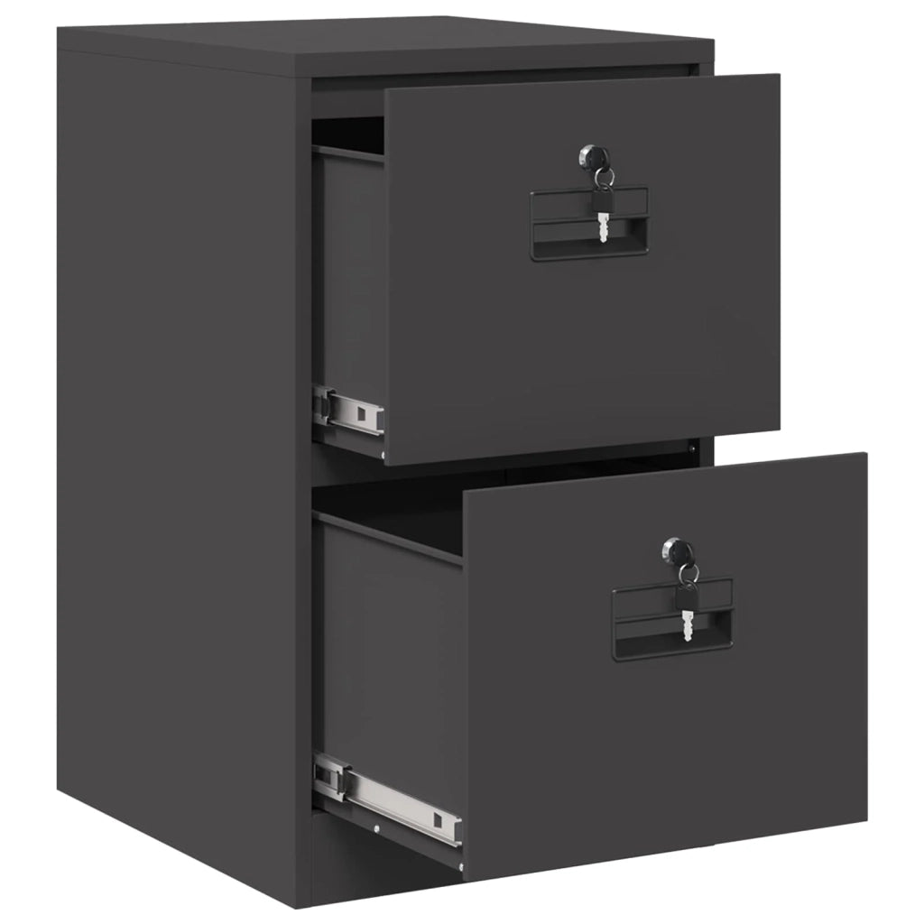 Armadio per File con cassetto Geometrico Nero 44 x 50 x 74,5 cm 891592